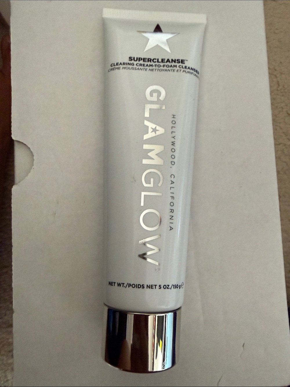 GLAMGLOW Supercleanse Cream-to-Foam Cleanser - White & Silver Tube